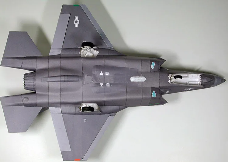 1:33 Американский F-35 II молния истребитель 3D бумажная модель самолета Руководство DIY литья под давлением весы самолет военный Вентилятор коллекция