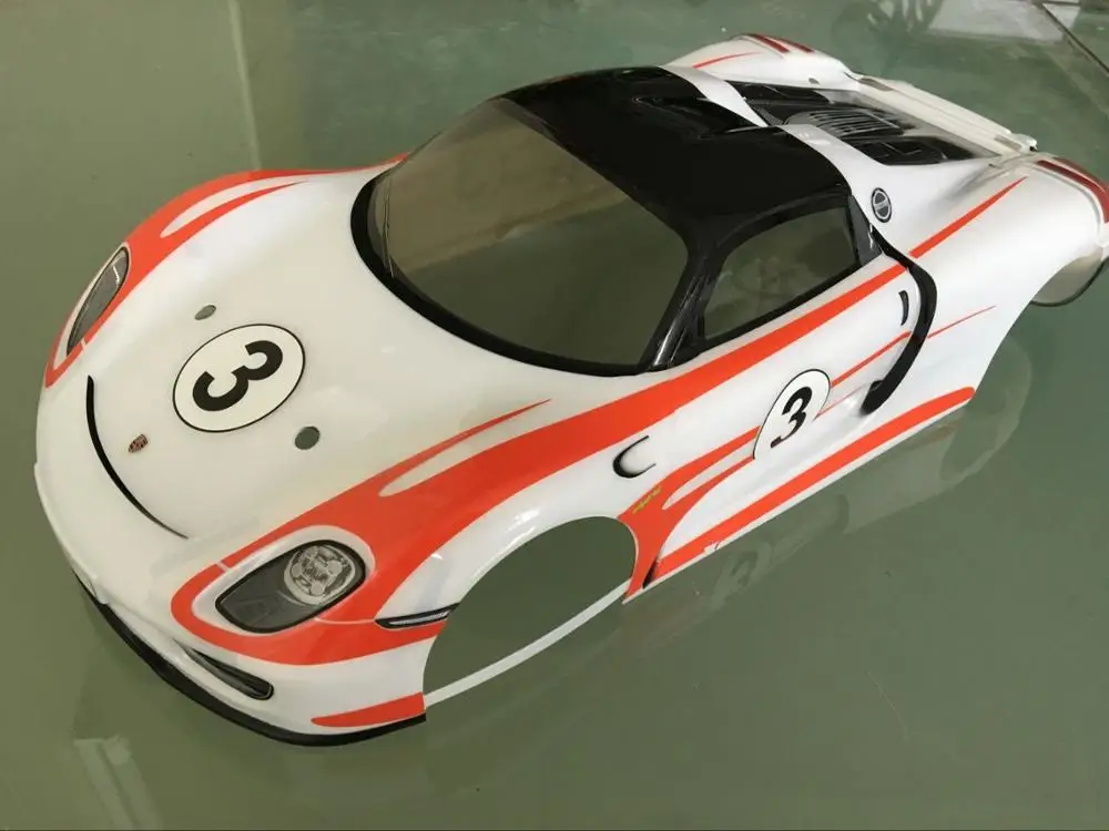 1/8 on road painted Porschee 918 body for HPI kyosho HSP Tamiya