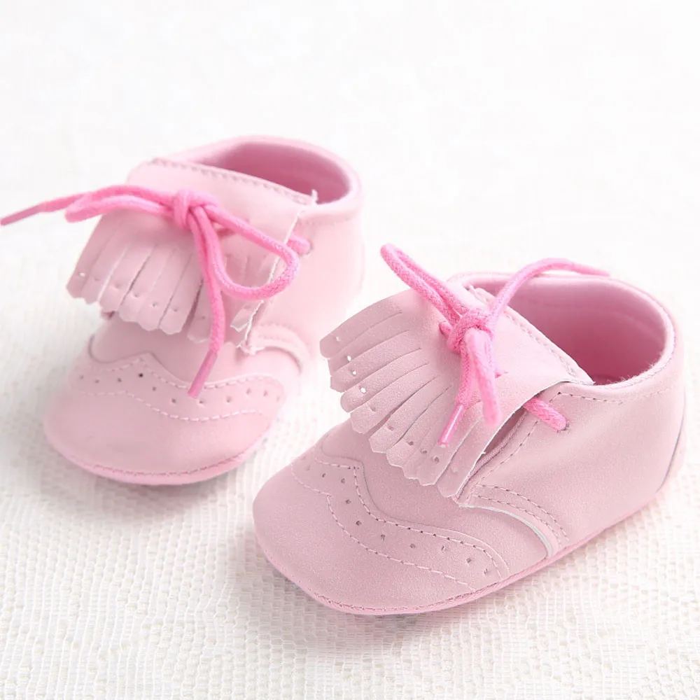 

Baby Girl Or Boy Lacing Leather Shoe Anti-slip Soft Sole Toddler Babyslofjes Meisje Newborn Shoes Scarpe Neonata First Walker