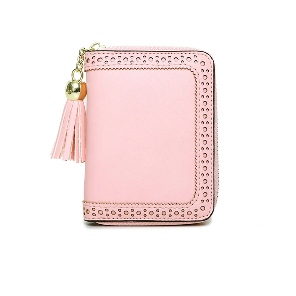 Кошелек женский простой короткий кошелек портмоне картхолдер(кошелек для пластиковых карт - Цвет: pink
