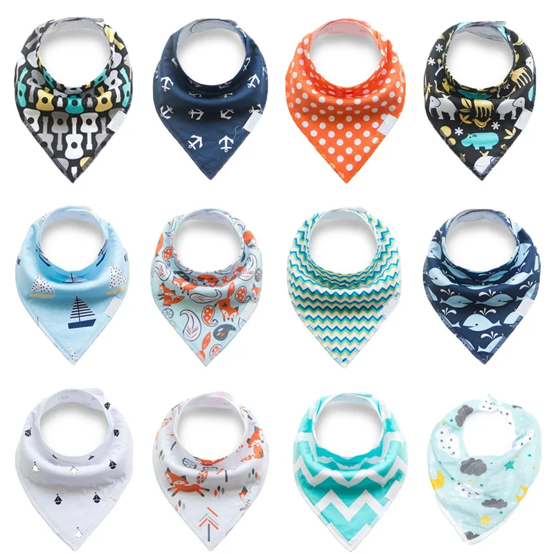 Insular 20 Styles Baby Bibs Waterproof Neckerchief Baby Triangle Bibs
