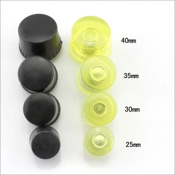 

High Quality BK25/30/35/40/45MM screw Thread 8/8/10/10/12mmPlastic Striking Tips Set Replacement Hammer Rubber Head Yellow/BLACK