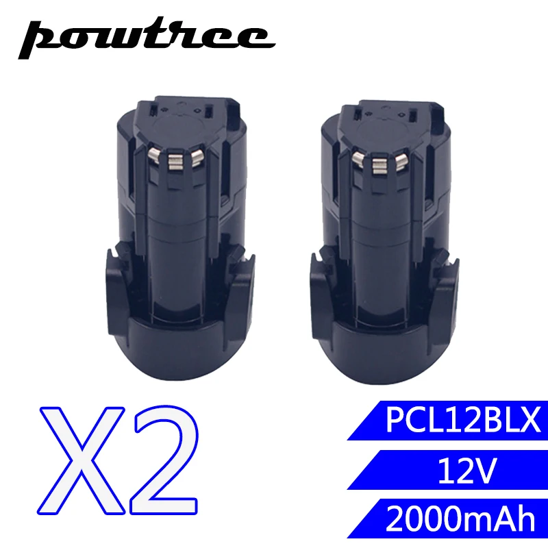 

2PACKS 2000mAh 12V Li-ion PCL12BLX Rechargeable Battery For Porter-Cable PCL12BLX PCL120MTC PCL120DDC PCL120ID PCL120CRC