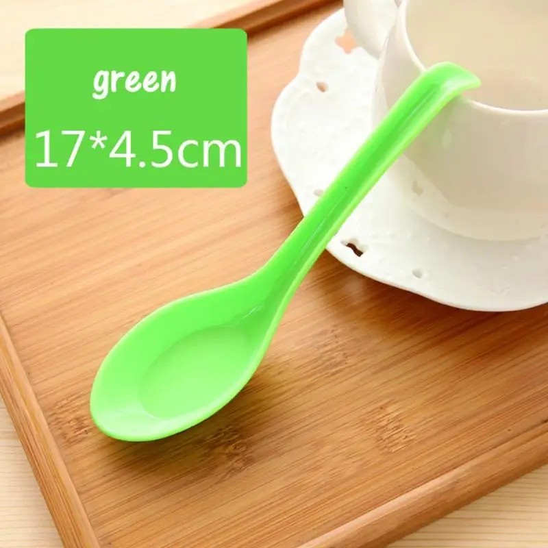 Candy Color Hook Spoon Melamine Soup Spoon Noodle Soup Food Spoons Adults Kids Tableware