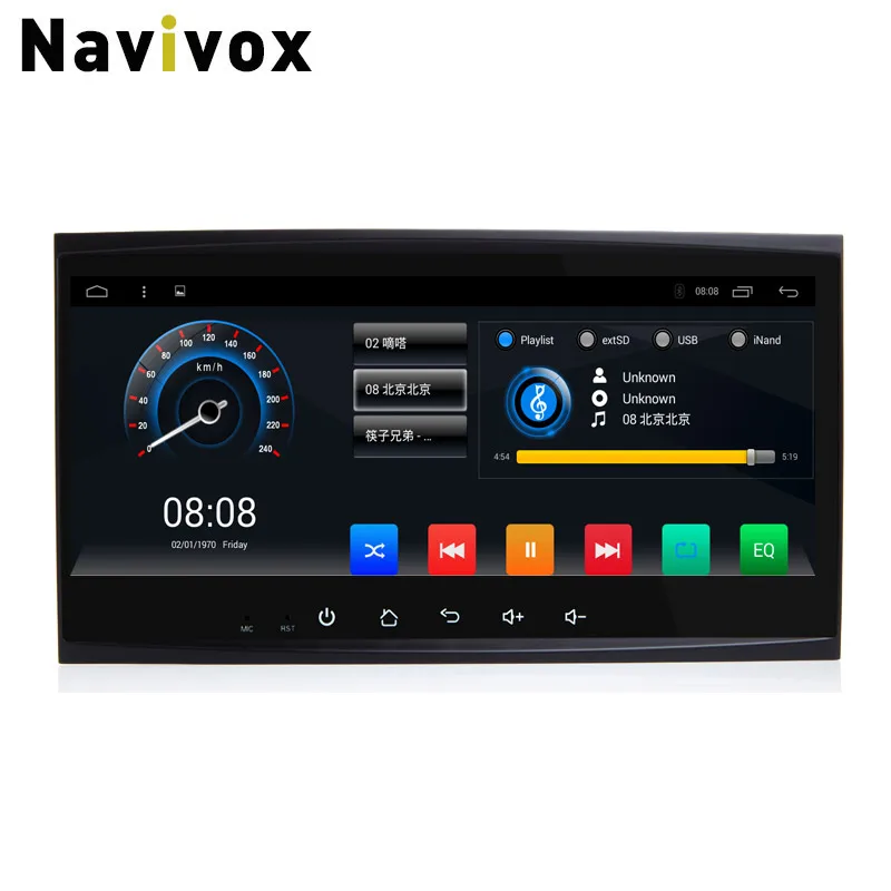 Navivox 8.8 '' 2 din Android 8.1.0 8-ядерный автомобильный GPS-навигатор Стереозвук для Touareg Old Ram2G Автомобильный радиоприемник GPS-навигатор