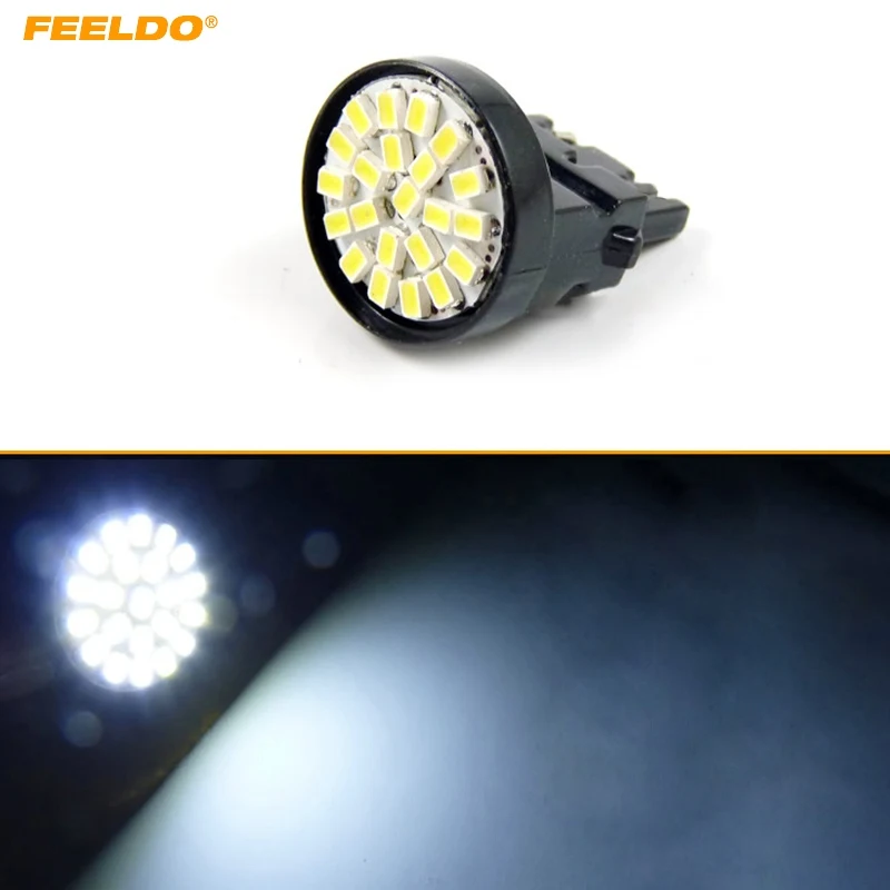 FEELDO 50 шт. Белый 3156 T25 22 светодиодный 1206 22SMD задний стоп-сигнал поворота автомобиля Светодиодный лампочки# FD-5363