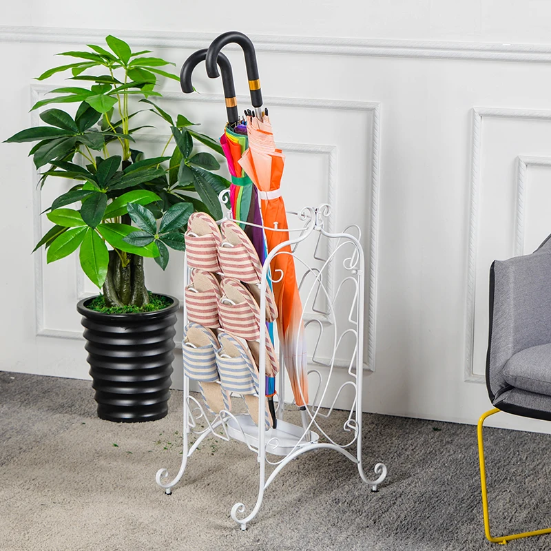 Multifunctional Shoe Rack Umbrella Rack Creative Lobby Household Iron