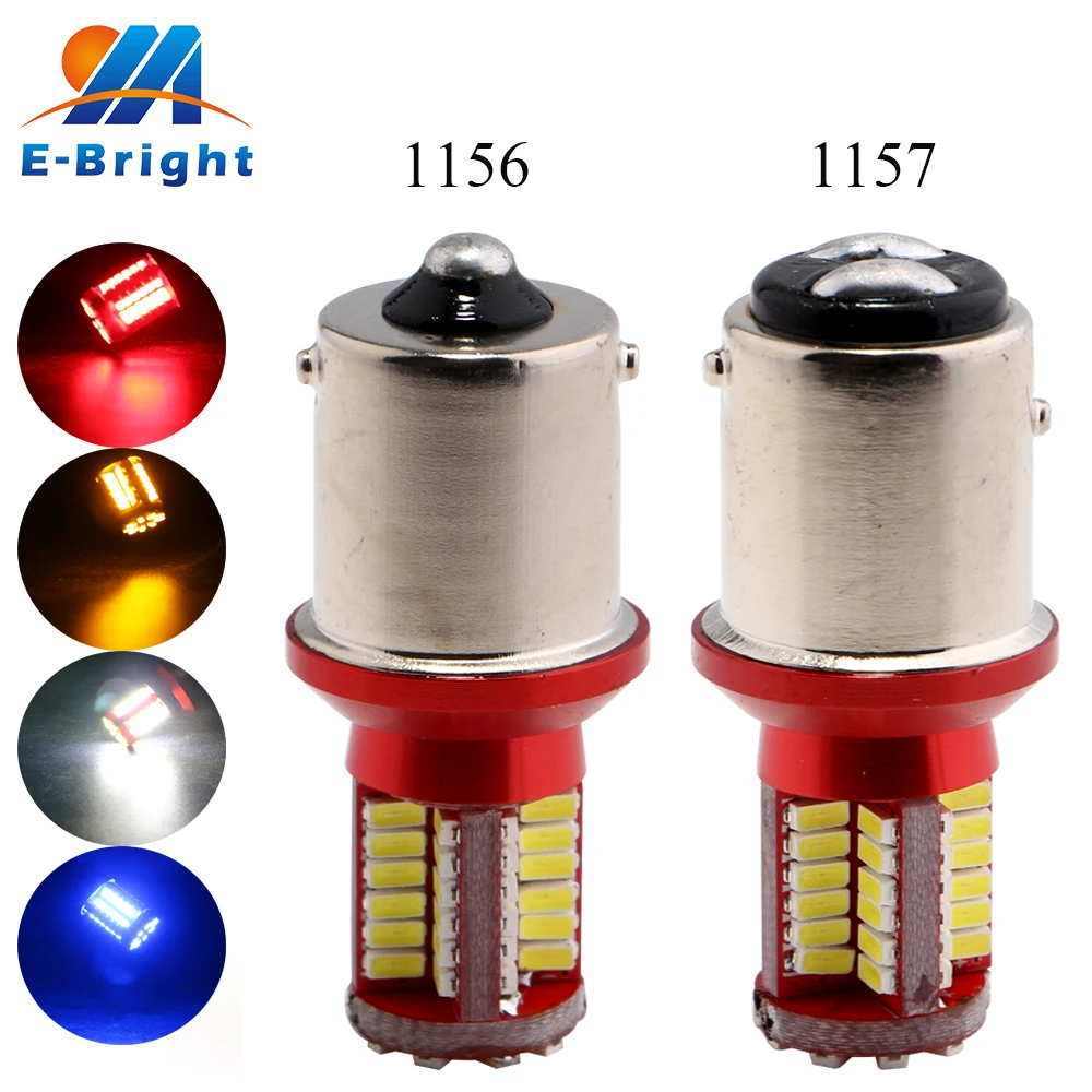 4 10 50Pcs/лот P21W 1156 BA15S 1157 BAY15D 3014 57 SMD RV Кемпер Canbus Error Free фонари заднего хода ДРЛ