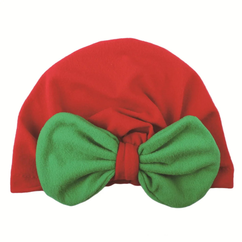 

1pcs baby turban hat with bows turbans for kids girls bowknot hats Toddler infants beanie cap for children christmas gifts