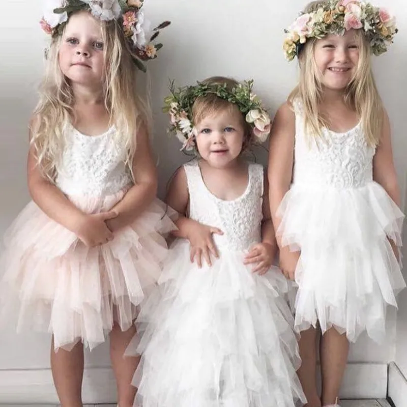 Платье принцессы для девочек на свадьбу детское белое платье праздничная одежда платье для малышей платья для маленьких девочек праздничная одежда для девочек