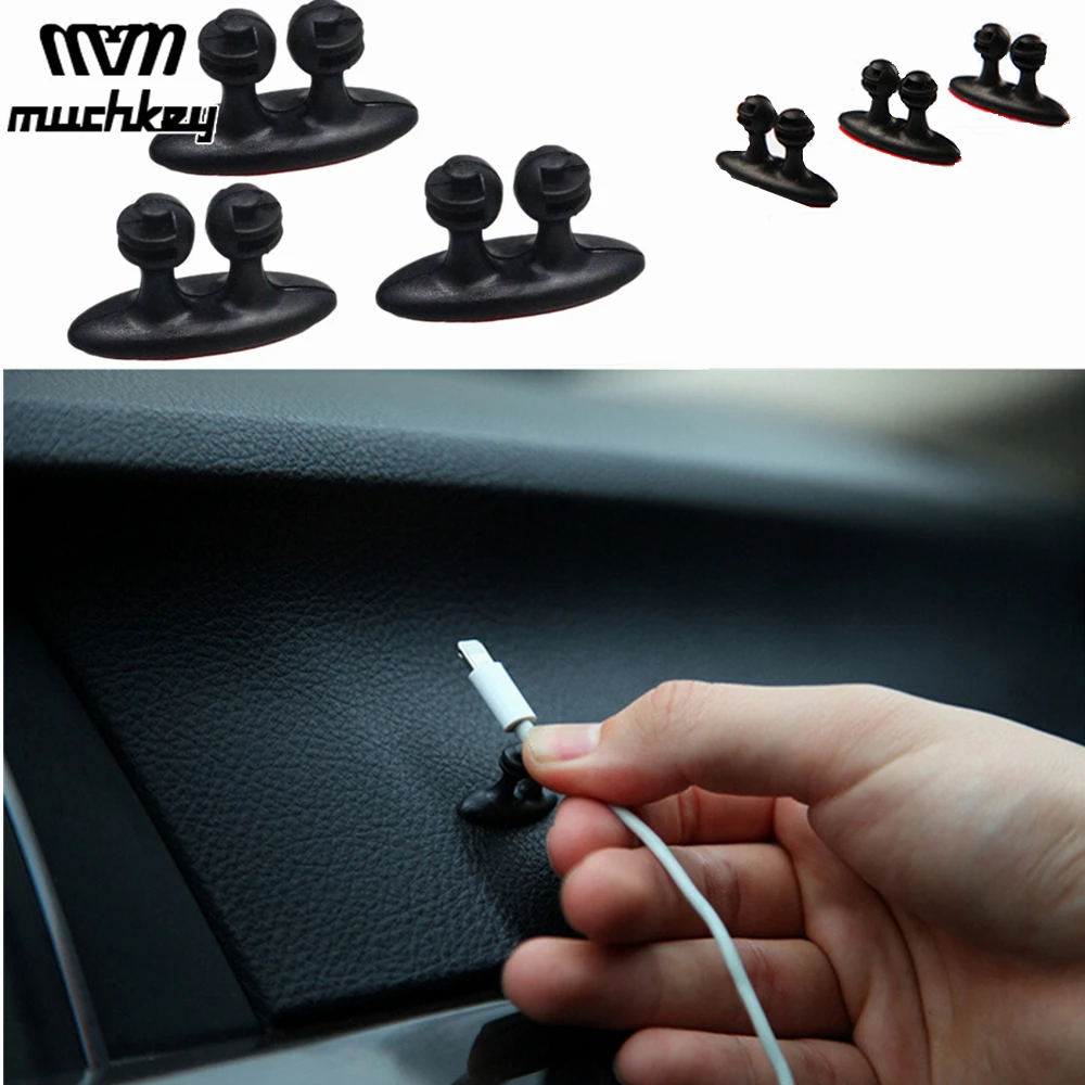 

Newest Promotions 2-8PCS Good Quality Car Adhesive Headphone USB Charger Line Auto Multi-purpose Fastener Clip Car Accessories