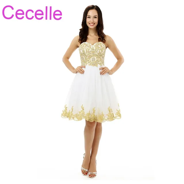 Gold Short Party Dresses