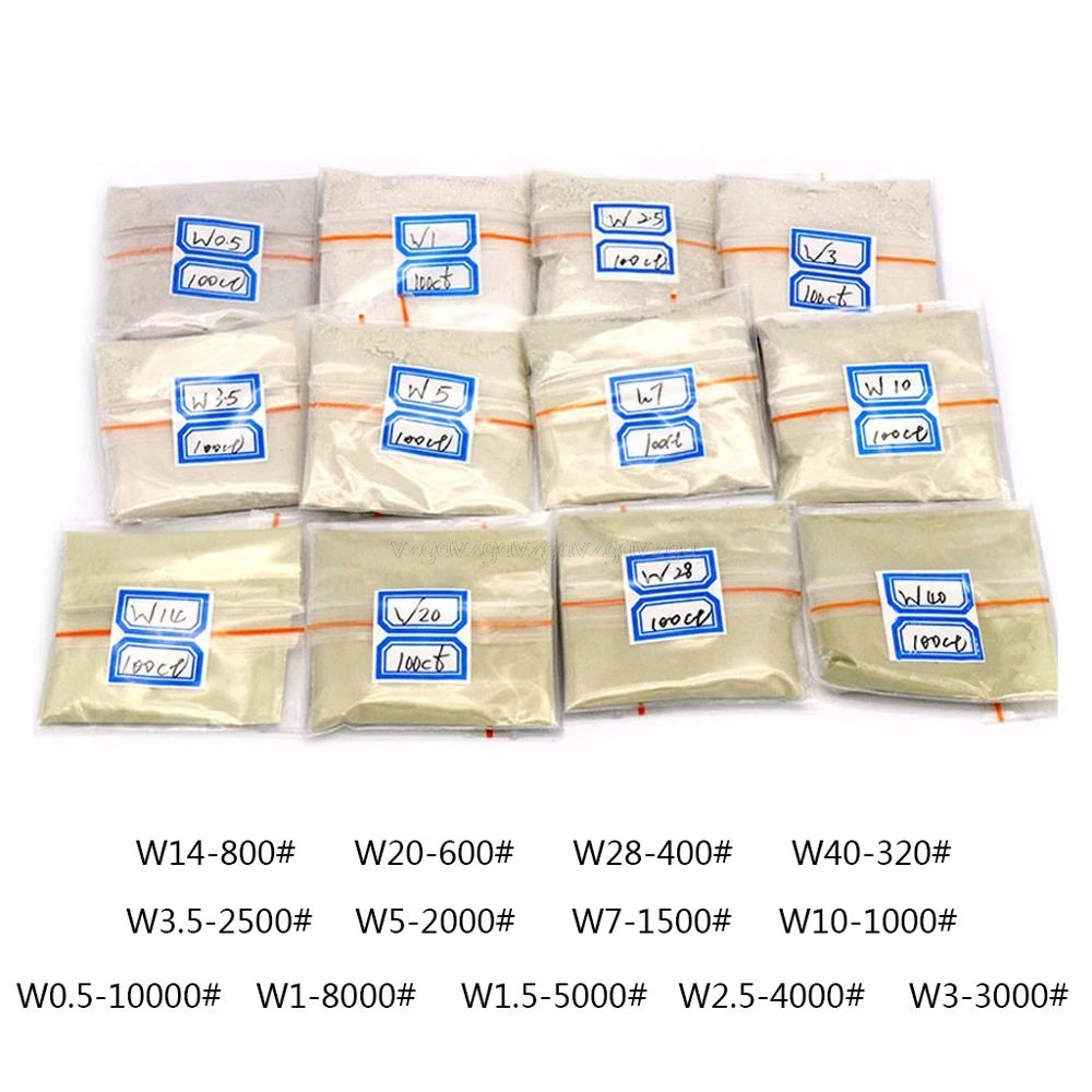

100carats / 20g W0.5 to W40 Polishing Powder Diamond Micron Powder Polishing Tools For Gemstones Jade Ceramics Carbide Je10 19
