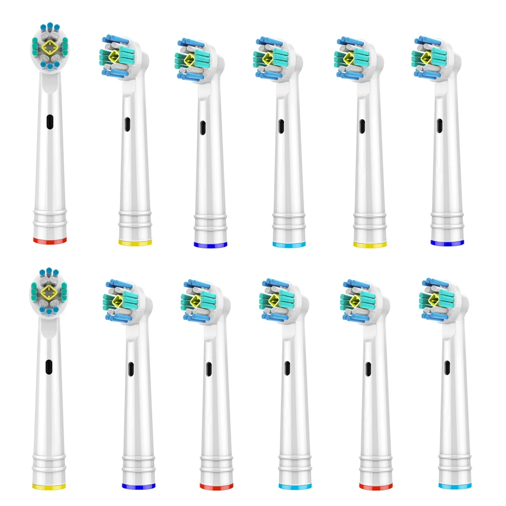 12 шт. белые насадки для зубной щетки 3D PRO Oral B Braun совместимые с щеткой B|Насадки