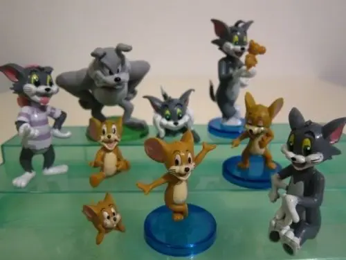 9pcs Tom and Jerry SPIKE CARTOON Action figures Cat Mouse Dog Animals Toy