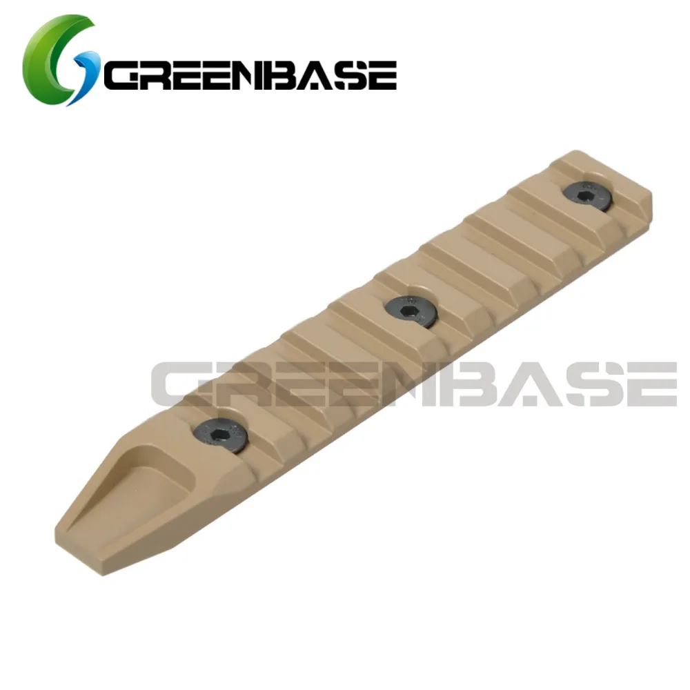 Greenbase Тактический крепление направляющей KeyMod 9 Слот железнодорожных Урх 4,0 Handguard Rail Airsoft установки прицела черный/темно Земля