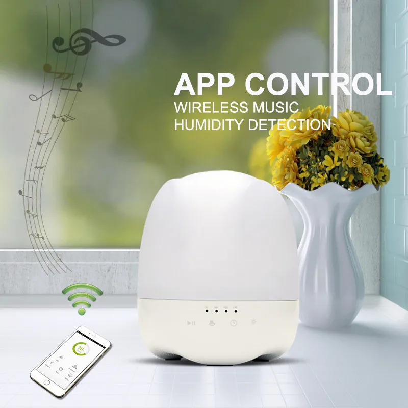 

New Household Bluetooth Music Aroma Diffuser Ultrasonic Intelligent Aromatherapy Humidifier Mute Colorful Night Light Mist Maker