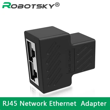

Cat6 RJ45 8P8C Plug To Dual RJ45 Splitter Network Ethernet Patch Cord Adapter With Shield RJ45 Network Ethernet