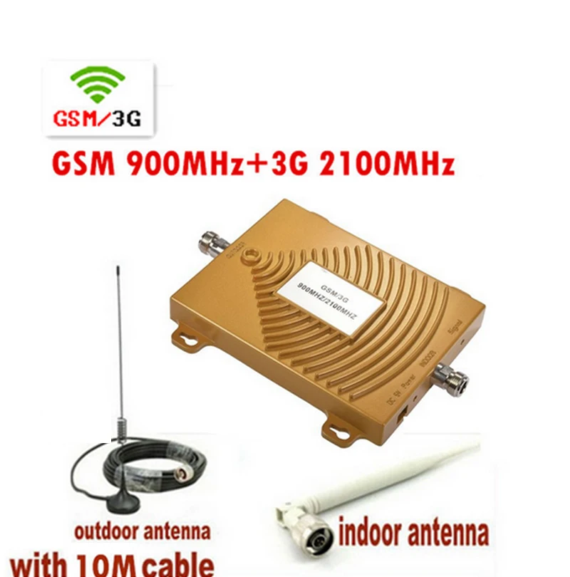

Full Set GSM 3G 900/2100MHz Dual Band Phone Signal Booster Repeater 3G gsm Signal Amplifier w/ Antenna wcdma booster cdma 2000
