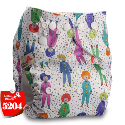 [Littles&Bloomz] Детские моющиеся тканевые подгузники одного размера, многоразовые карманные подгузники с вкладышами, доступные для детей 0-3 лет, 3-15 кг, один размер - Цвет: 5204