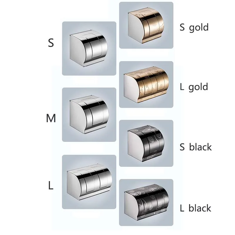 Новый креативный Золотой держатель для туалетной бумаги из нержавеющей стали, водонепроницаемый держатель для туалетной бумаги