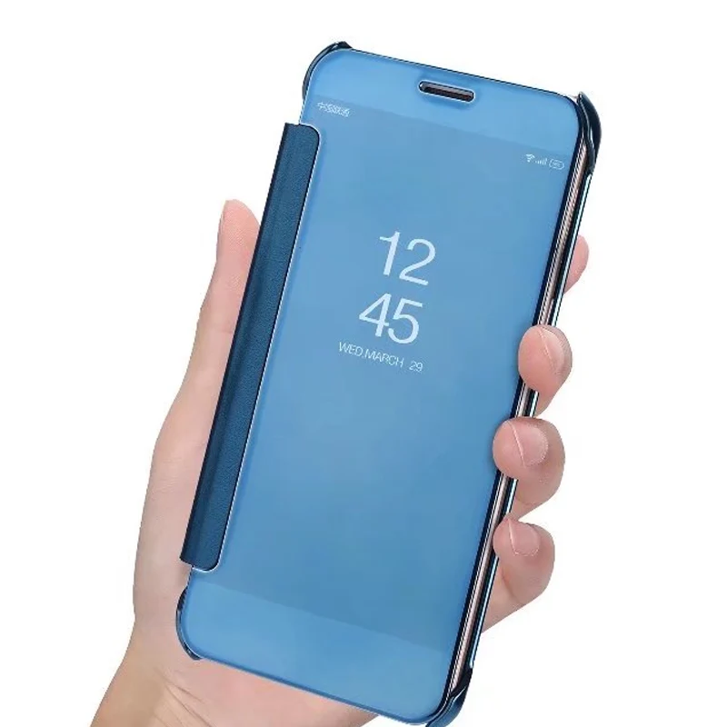 Для Коврики 10 роскошных Clear View Окно Смарт Флип Зеркало Жесткий защиты ПК для Huawei