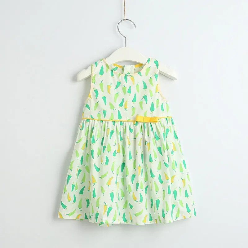 

2019 Summer Butterfly Knot Pepper Baby Vest Dress Children's Clothing Wholesale