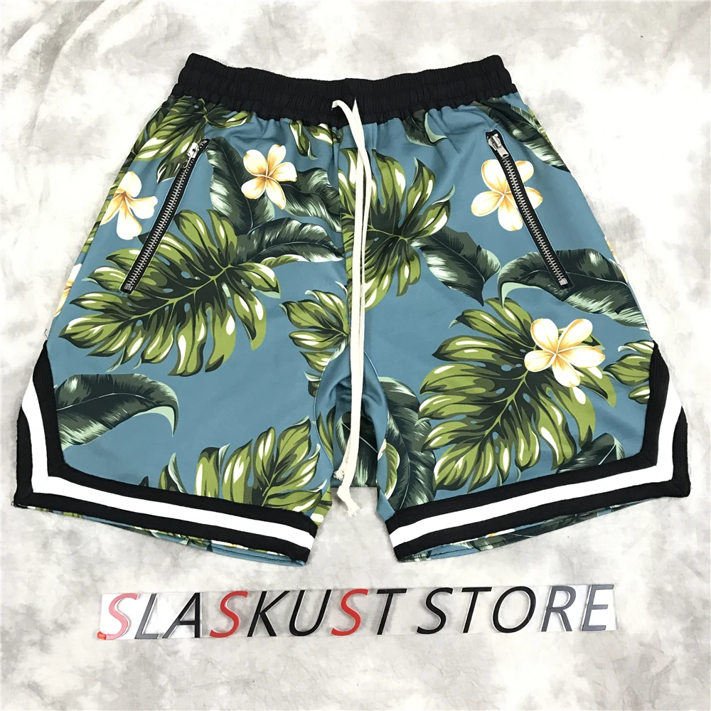 Floral Harem Sweat Shorts Summer Graphic Pattern Mesh Lined Hawaii ...