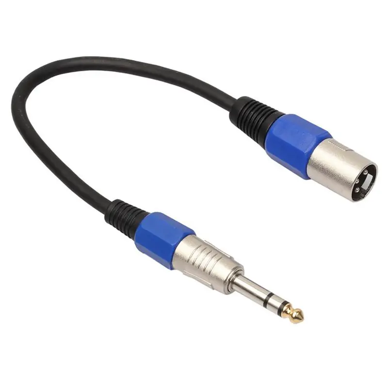 

FULL-3Pin XLR Male to 1/4 inch 6.35mm Male Jack Plug Stereo Microphone Adapter Cable Cord