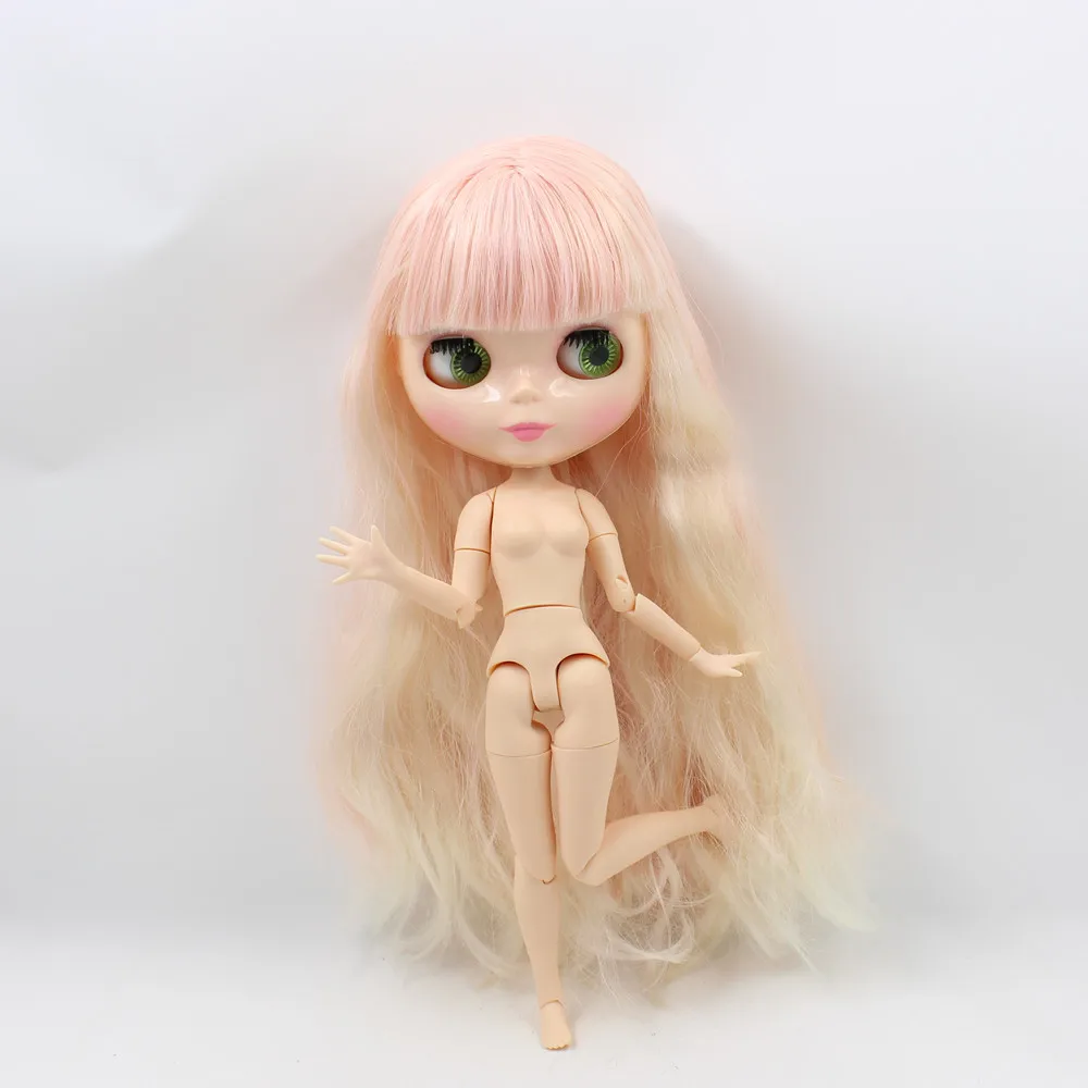 Fortune Days Nude Blyth Кукла № 2352/340 цвет шампанского розовый микс золотистые волосы с челкой соединение тело телесного цвета кожи фабрика Blyth