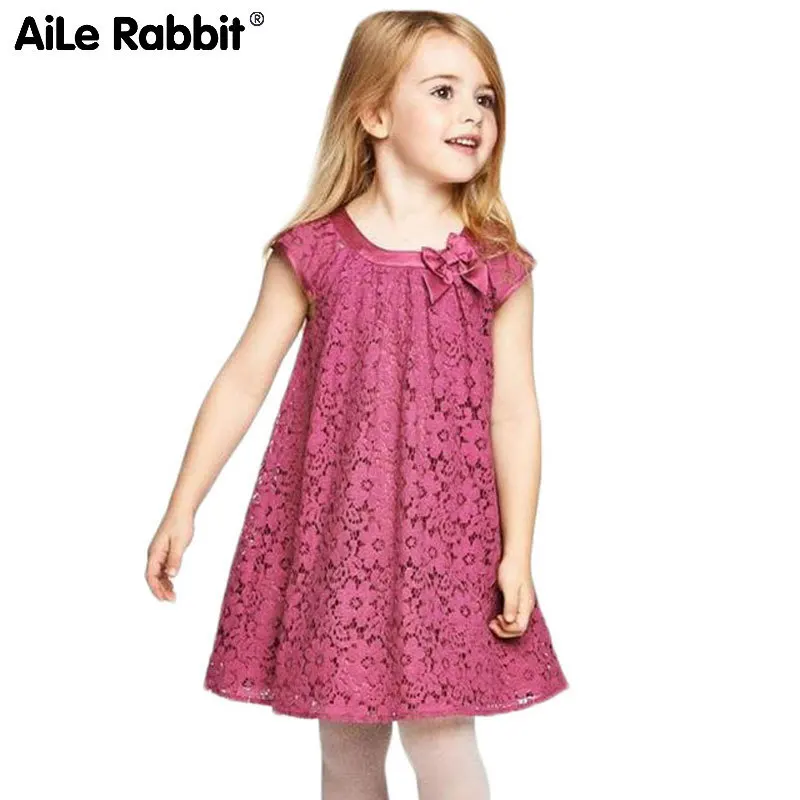 Летняя детская одежда кружевное платье платья для маленьких девочек вечерние платья для девочек детское платье костюм для девочек от 2 до 10 лет