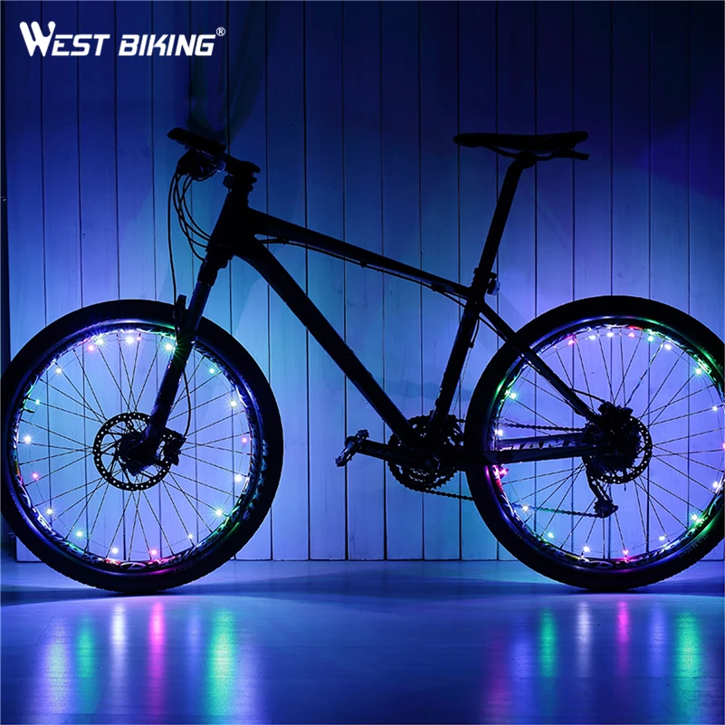 West Biking велосипедный спиц светильник мотоциклетная велосипедная шина для колеса клапан вспышка спиц светильник Предупреждение льная лампа полоса отражатель