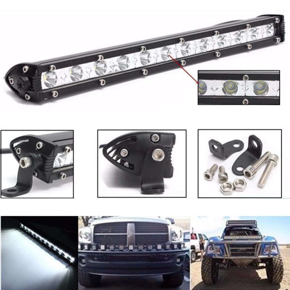 Car-Auto-Light-36W-13inch-12-LED-Bulbs-Spot-Work-Light-Bar-Driving-Offroad-Lamp-For
