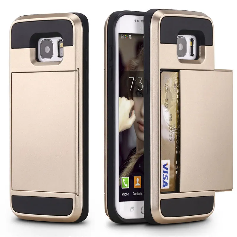 Защитный скользящий кошелек с отделением для кредитных карт чехол для телефона huawei P20 Lite P30 Pro mate 10 Lite P Smart Honor 7x7 6 бампер чехлы - Цвет: Золотой