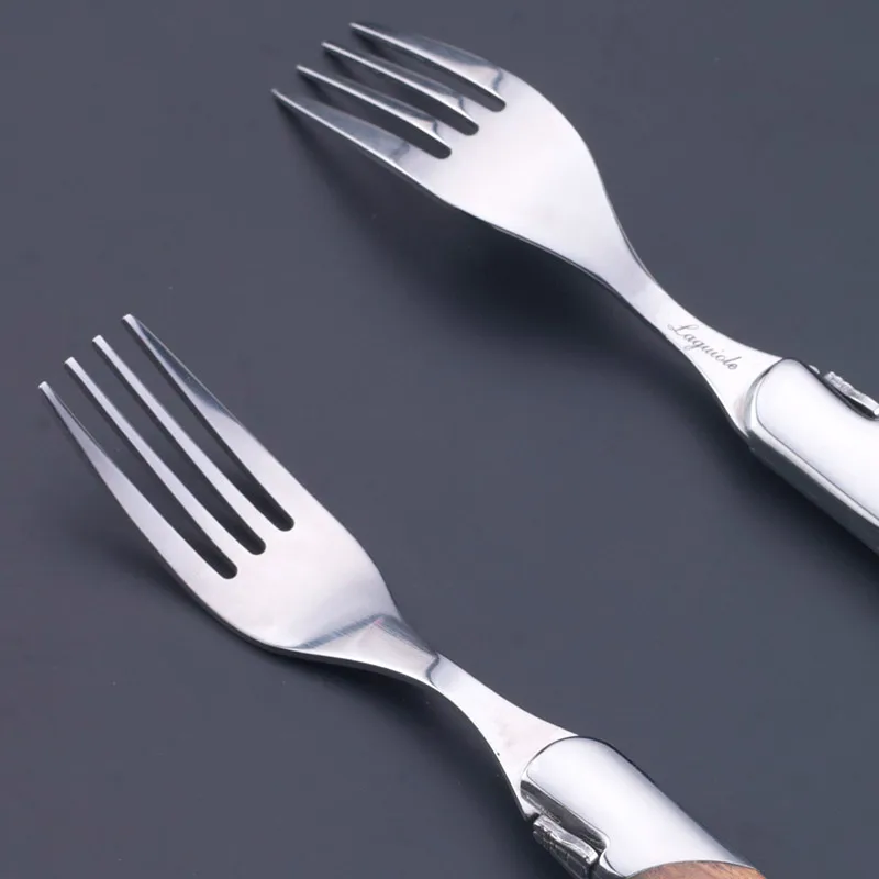 6pcs-Laguiole-Style-Dinner-Fork-with-Rose-Wood-Handles-Stainless-Steak-Fork-in-Wooden-Gift-Box (2)