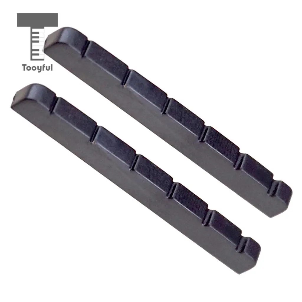 2pcs 6 String Electric Guitar Nut Slotted for Stratocaster Strat Telecaster Tele Guitar Replacement