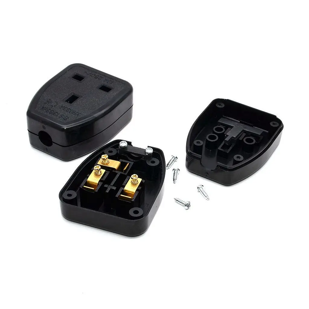 UK British standard power Adaptor detachable female socket 16A 250Vin