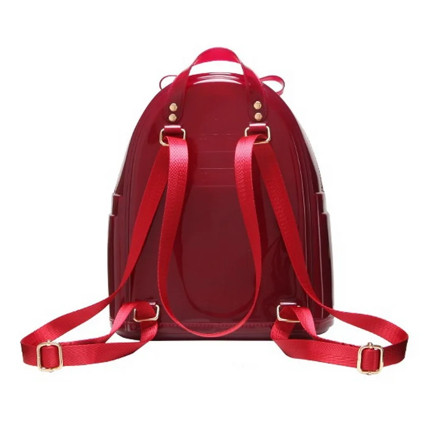 LIXUN verano dulce Color caramelo con cremallera mochilas nuevo de silicona de viaje bolsas de playa bolso de mano Mochila mujer bolsos de hombro
