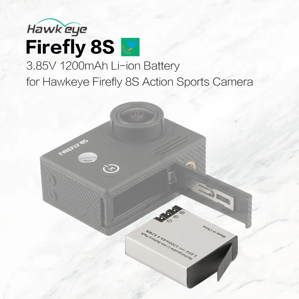 Hawkeye Firefly 8S S009R 3.85V 1200mAh Li ion Replacement Sports Action