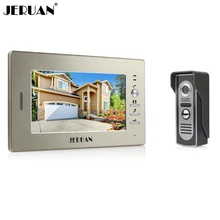 JERUAN Brand New 7 inch color screen video doorphone sperakerphone intercom system 1 monitor + 700TVL COMS camera FREE SHIPPING