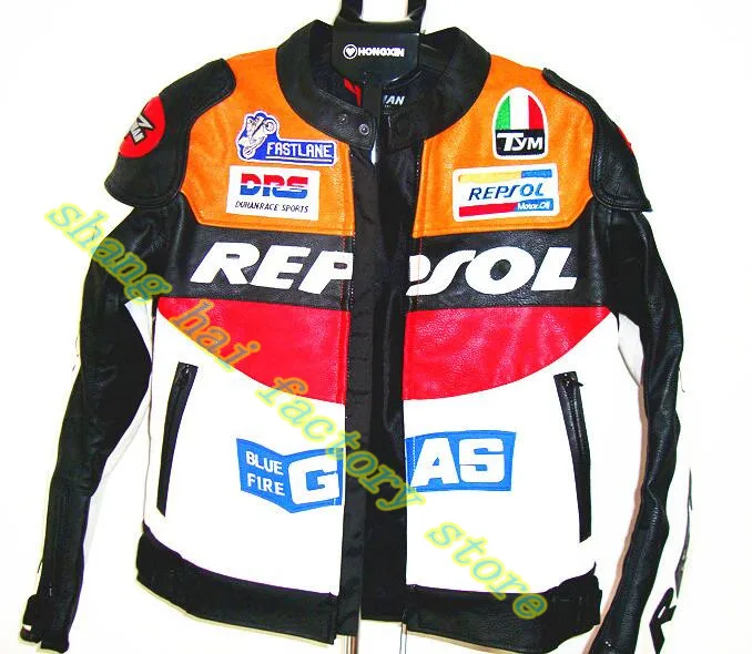 Duhan компания делает moto GP REPSOL гоночный кожаный мото rcycle куртка VS02 водонепроницаемый высокое качество синий оранжевый