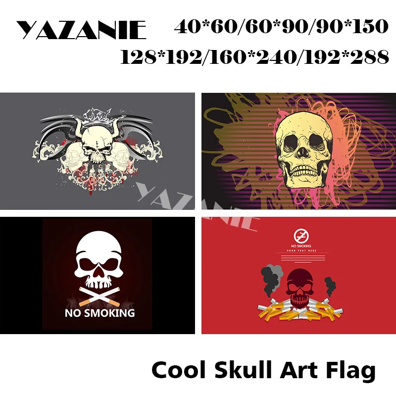 11-0 Cool Skull Art Flag 1