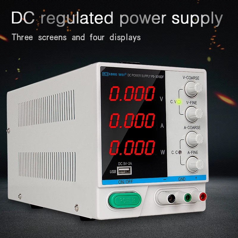 Источник питания постоянного тока 30 в 10 А 4 Светодиодный дисплей Регулируемый импульсный регулятор PS-3010DF ремонта ноутбука переработа зарядка через usb 110 В-220 В