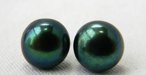 

hot sell new - free shipping 12784 Black Freshwater Pearl Stud Earring
