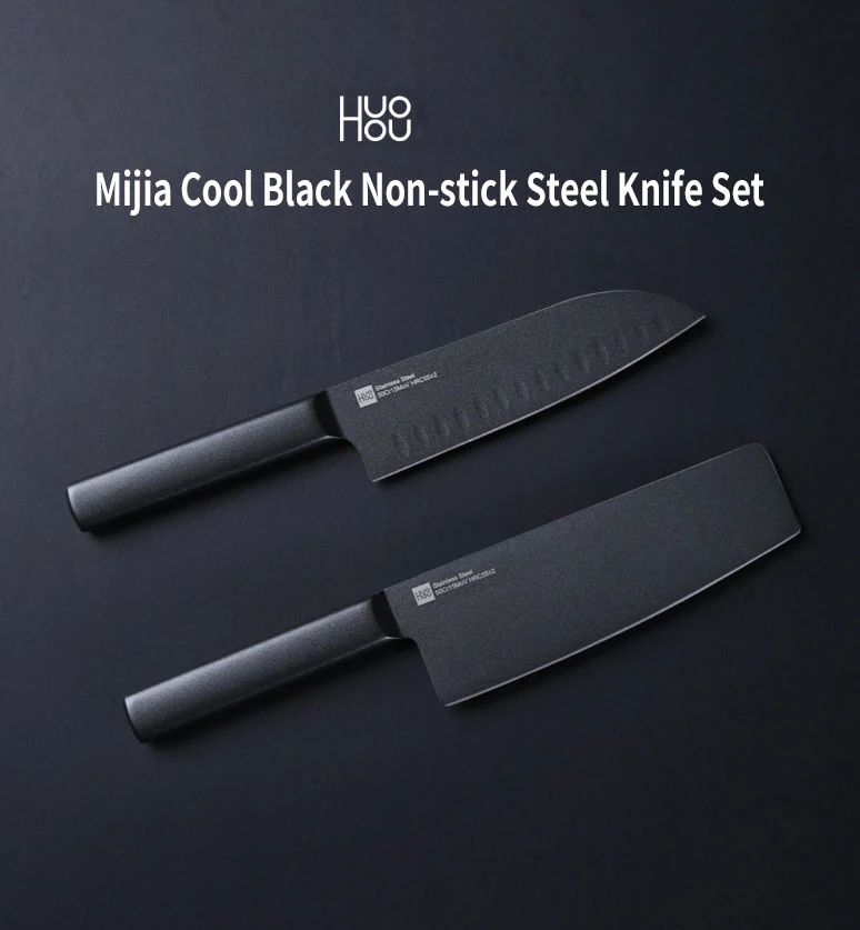 Xiaomi Mijia Cool Black Non-Stick Knife Stainless Steel Knife Set 
