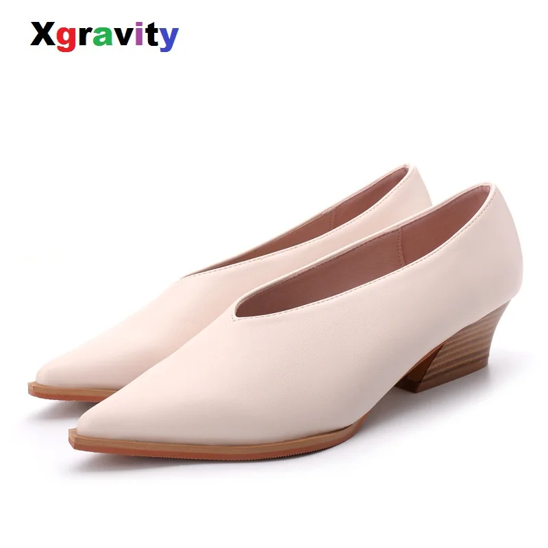 

Xgravity New Designer V High Heel Pumps Sexy Woman Party Shoes Elegant Comfortable Mother's Shoes All Matched Lady Shoes C021