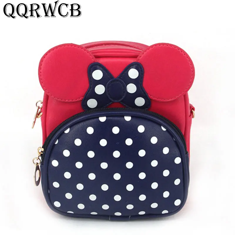 

2016 New Style PU Inclined Shoulder Bag the Little Girl Lovely Cartoon Cat Garden Point Design Suitable for Preschool Children