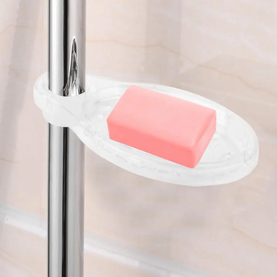 

soap box Transparent Round Acrylic Soap Dishes Box Holder Lifting Rod Bathroom Accessories Shower Storage Support
