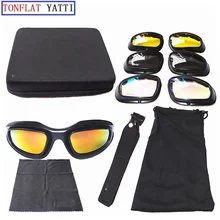 Поляризованные очки C5 пустынный шторм солнцезащитные очки 4 линзы уличные очки тактические очки Защита глаз для страйкбола UV400 очки