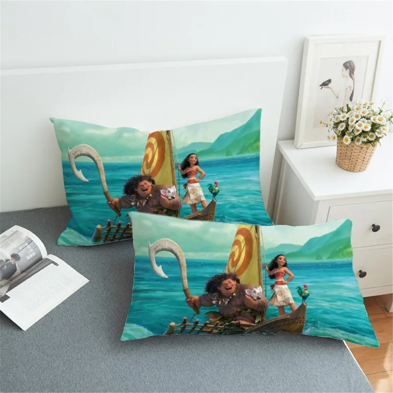 Гавайи disney с рисунком героев мультфильма «Моана» и Пуа, наволочки для подушек, 2 шт./компл. Pillowshams, 50x70 см для детской кровати